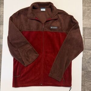 Columbia Men's Burgundy and Chocolate Performance Jacket
